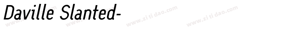Daville Slanted字体转换